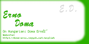 erno doma business card